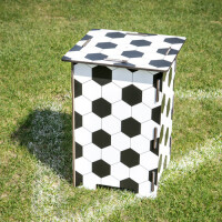 Photohocker Fußballmuster