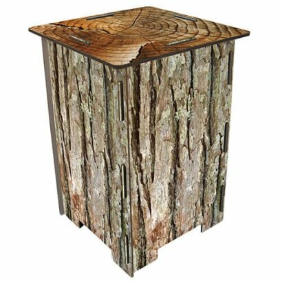 Photohocker Baumrinde