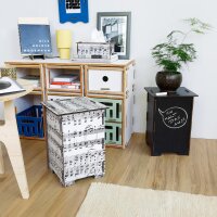 Photohocker Noten weiß