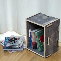 10er-Set - WERKBOX BÜCHER Fichte Grau