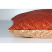 Kissen Wolle Orange meliert