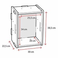 5er-Set - WERKBOX BÜCHER Fichte Weiß