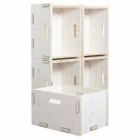 5er-Set - WERKBOX BÜCHER Fichte Weiß