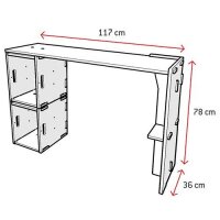 WERKBOX [PRAK]TISCH Fichte Wei&szlig;