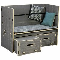 Bankbox - Fichte Grau