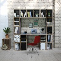 Schreibtisch-Set Fichte Weiß