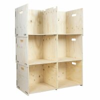 3er-Set Kleiderschrank Spruce | Stapelregal